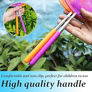 Petzlifeworld (2 Pcs) Stainless Steel Extendable Net (37cm to 85cm) Portable & Durable | Perfect for Catching Butterflies, Fish, Shrimp, Insects