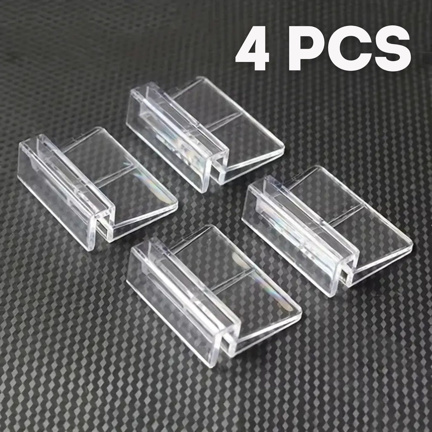 PetzLifeworld 4pcs Transparent Acrylic Aquarium Glass Cover Clamps | Durable PMMA Fish Tank Support Holders