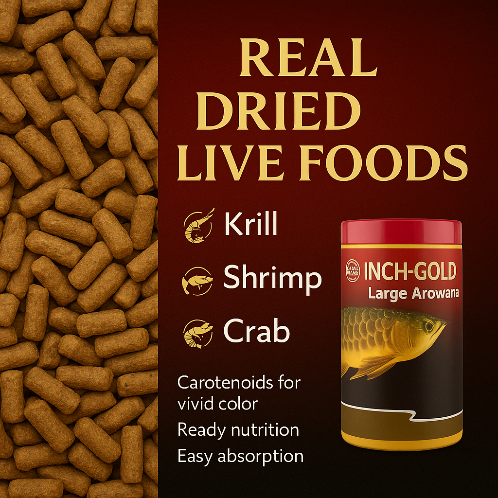 Inch Gold Large Arowana, 454G for Large Arowanas and Carnivorous Fish