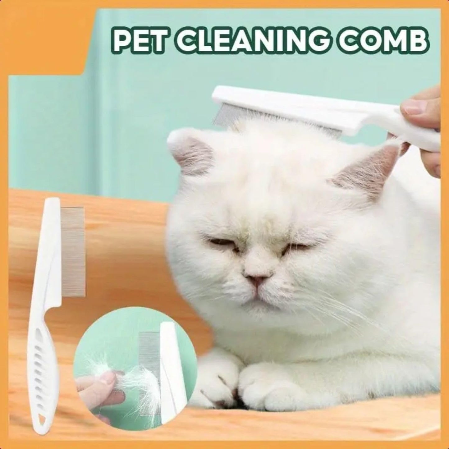petzlifeworld 2 Pcs (Large & Small) Stainless Steel Flea Comb for Guinea Pig, Hamster, Rabbit – Pet Grooming Tool for Tangles, Fleas, Tear Stains | Durable & Gentle Hair Removal