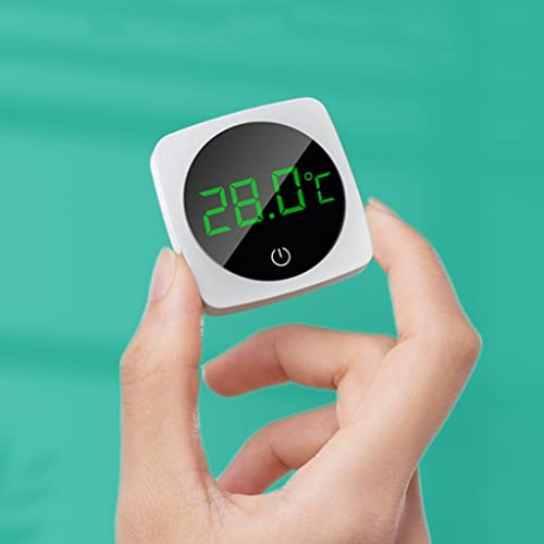 Nepall One Touch LCD Digital Display White Square Aquarium Fish Tank External Thermometer