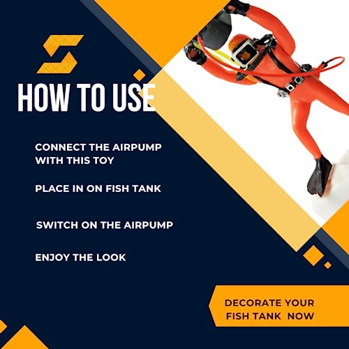 Petzlifeworld Aquarium Air Operated Decorative Action Toy with Air Bubble Arrangement (Camera Man)