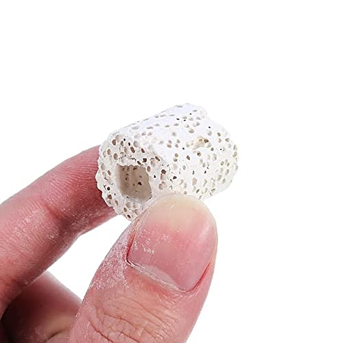 YEE Packed White High Porous 500g Ceramic Ring with Net Bag Aquarium Filter Media for Enhancing Water Quality and Clarity