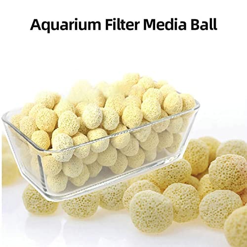 Petzlifeworld Red Ceramic Ring 500G and Porous Bio Ball, 500G Filter Media Combo with Net Bag