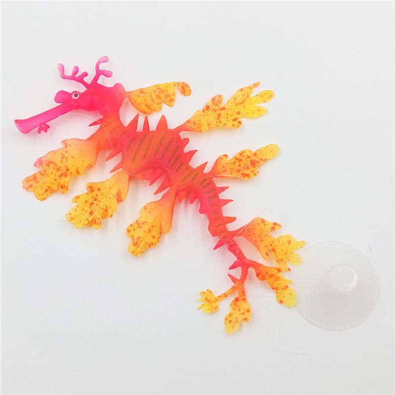 Petzlifeworld Glowing Artificial Silicone Fish Tank Decor Aquarium Decoration Ornament (Random Color) (Sea Dragon)