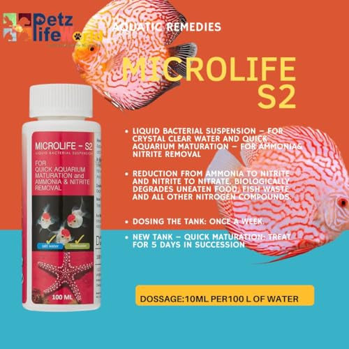 Aquatic Remedies (Pack of 2) Stress Heal-100ml & MIcrolife S2-100ml Aquarium Water Condiitoner