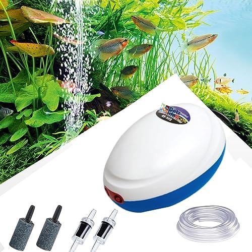 RS Electrical (RS 503) Low Noise Air Pump For Aquarium Fish Tank with  Airtube, Air Stone & Ckeck Valve | High Performace | Two Outlet | Power :  3.0W 