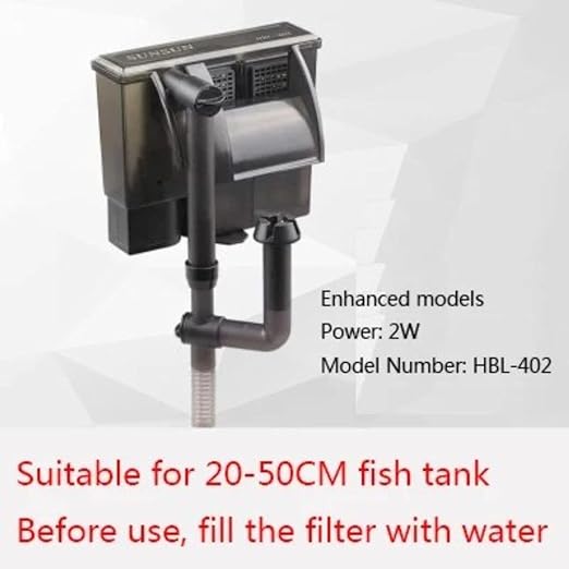 Sunsun HBL Series Mute Effect Hang On Biochemical Filter for Aquarium Fish Tank | Suitable for Both Salt and Fresh Water