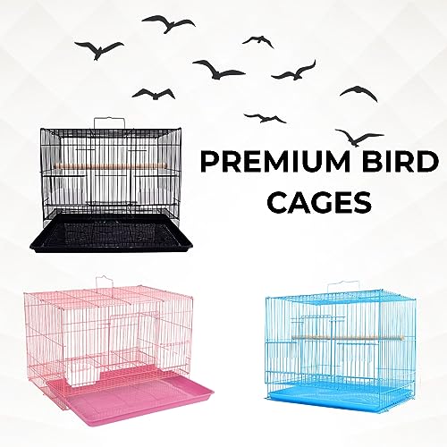 PetzLifeworld 1.5 Feet (18 Inch ) Small Birds Cage Birds Cage For Budgies, Finches, Love Birds, Cocktails, Conures & All Small Birds With Free Hanging Toys