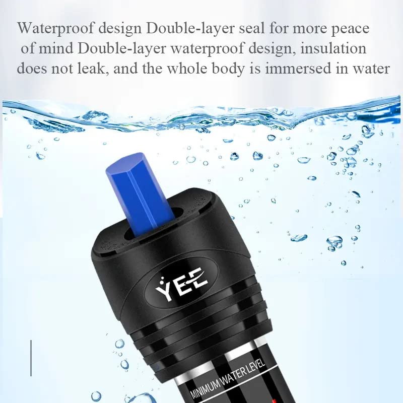 YEE SS 304 Grade Stainless Steel Completely Submersible Automatic Aquarium Fish Tank Heater (300 Watts)