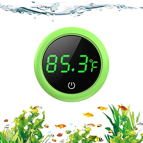 Nepall Round Green Digital Stick On Touch Screen Aquarium Thermometer | Long Lasting | Touch Screen | High Accuracy