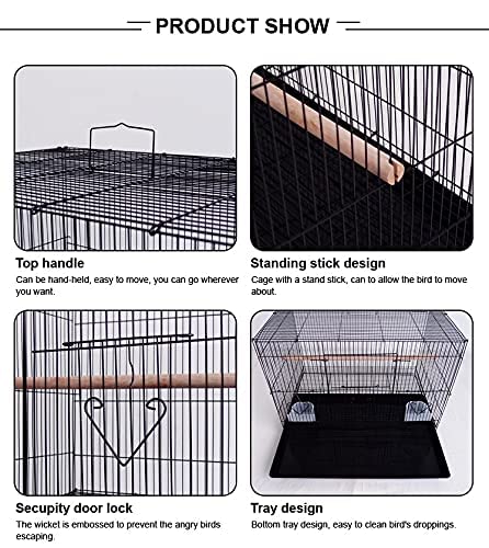 PetzLifeworld 1.5 Feet (18 Inch ) Small Birds Cage Birds Cage For Budgies, Finches, Love Birds, Cocktails, Conures & All Small Birds With Free Hanging Toys