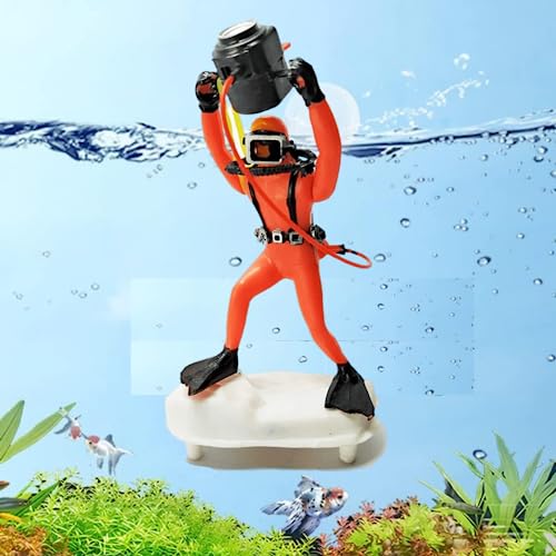 Petzlifeworld Aquarium Air Operated Decorative Action Toy with Air Bubble Arrangement (Camera Man)