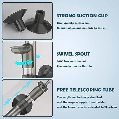 Bluepet One Side Black Bio - Sponge Filter with Bio Media for Aquarium Fish Tank | 360* Rotatable | Hight Adjustable | LF-118