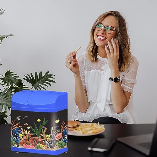 Petzlifeworld Acrylic Betta Tank Easy Handling Suitable for Home, Office, Kitchen Refrigerator Decoration | Water Capacity – 1 Litre | Top Open Type (Tank Only | Colour May Vary)