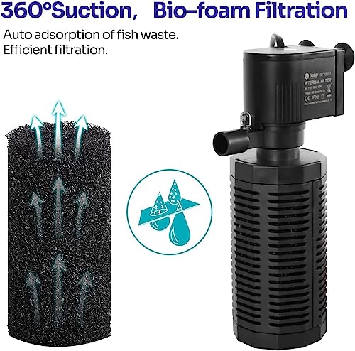 BluePet Aquarium Internal Filter for Aquarium Fish Tank | Suitable for Both Fresh and Salt Water ( Power : 15W | Output : 880L/H)