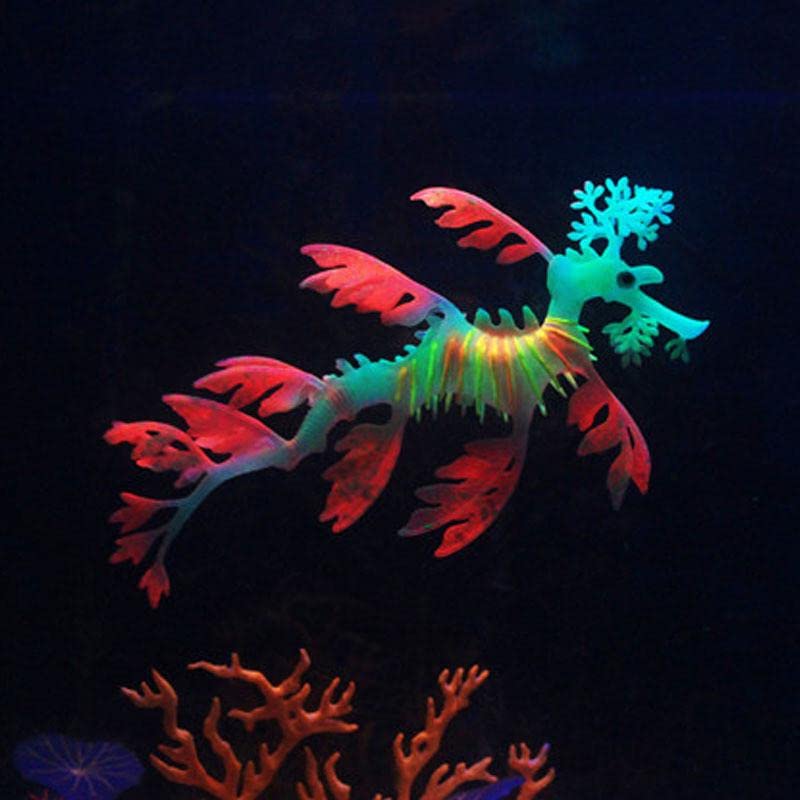 Petzlifeworld Glowing Artificial Silicone Fish Tank Decor Aquarium