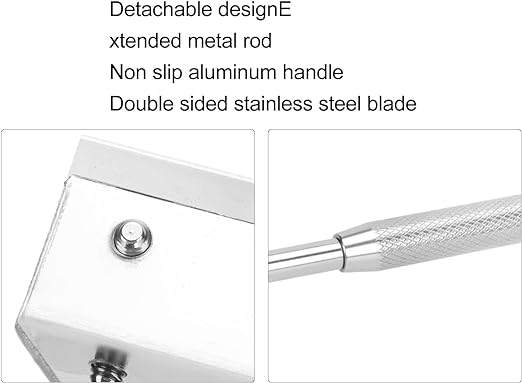 Petzlifeworld Stainless Steel Long Handle Algae Scrapper Extendable (45Cm) with Stainless Steel Blade for Aquarium Fish Tank