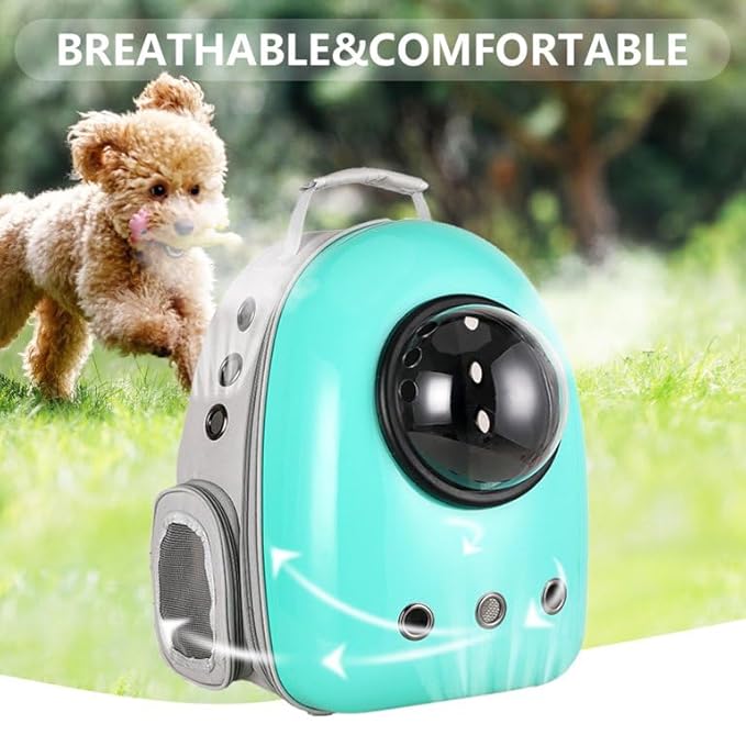 PetzlifeWorld Astranuat Space Bubble Portable Pet Backpack Travel Carrier, Waterproof, Breathable Outdoor Transport for Cat and Small Dog