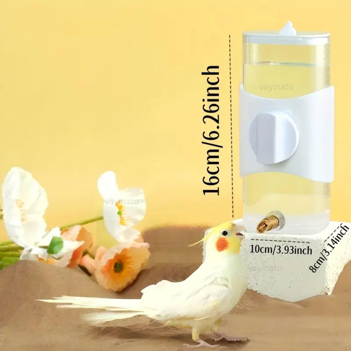 Petzlifeworld 280ml (Random Color) Automatic Bird Water Dispenser with Brass Nozzle