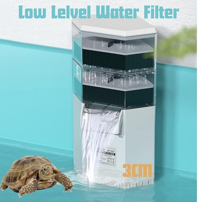 Jeneca in 1 Low Level Multi Layer Corner Water Fall Aquarium Reptiles Fish Tank Turtle Filter