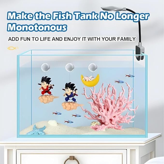 Petzlifeworld 2 Pcs Floating Gugu (Random Color) Standing On The Cloud Action Figure Float Figurines Landscaping Ornaments for Fish Tank Decoration