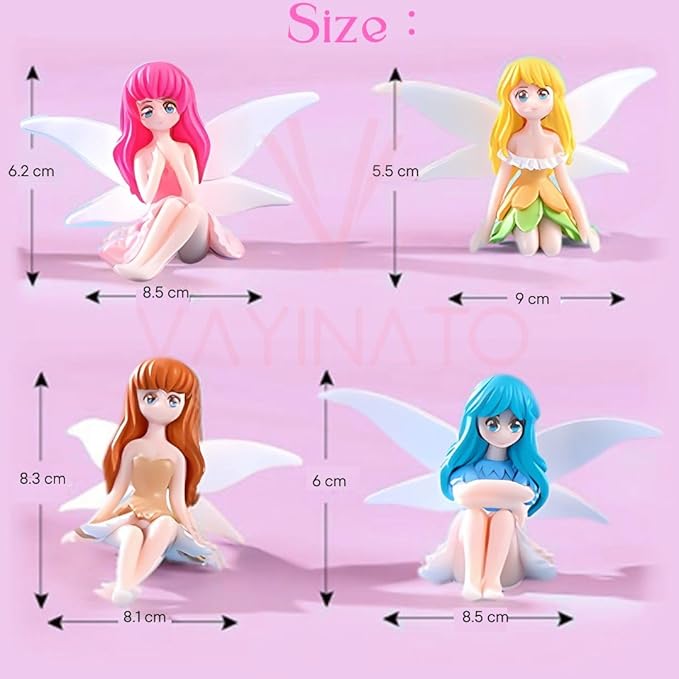 Petzlifeworld Winged Fairy Mermaid Ornament | Cute Resin Toys for Aquarium Fish Tank Decoration