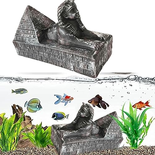 Petzlifeworld Ancient Egyptian Sphinx God Idol Decor Figurine for Aquarium Fish Tank Decoration and Home Decoration | Realistic Look | Hallow Fibre Material (6 * 14 * 9 Cm)
