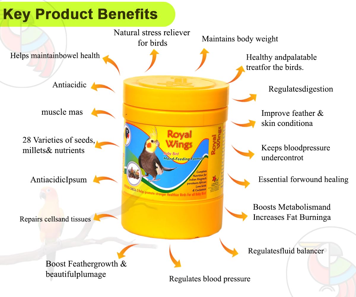 Star Farms Royal Wings Hand Feeding Formula With Hand feeding syringe