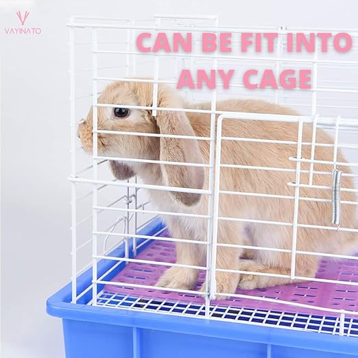 Petzlifeworld 2 Pcs (34 * 25 Cm) Pet Cage Mat for Rabbit, Guinea Pig, Hamster – Waterproof Plastic Feet Pads | Non-Slip Resting Floor Mats for Cats, Dogs, Bunny | Water Proof | Easy to Clean Cage Pads