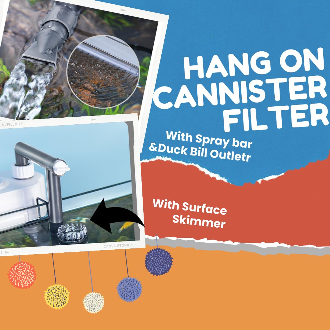 YEE YBB-001 Aquarium Fish Tank External Hang On Canister Filter, Suits Upto 4 Feet Fish Tank