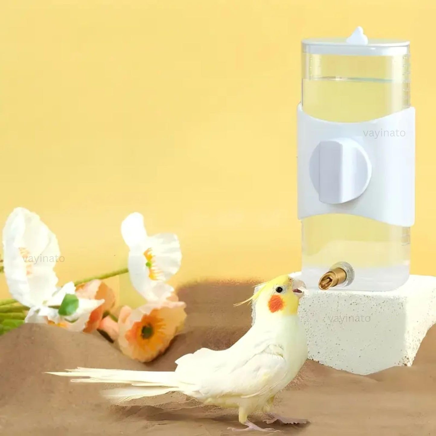 Petzlifeworld 280ml (Random Color) Automatic Bird Water Dispenser with Brass Nozzle