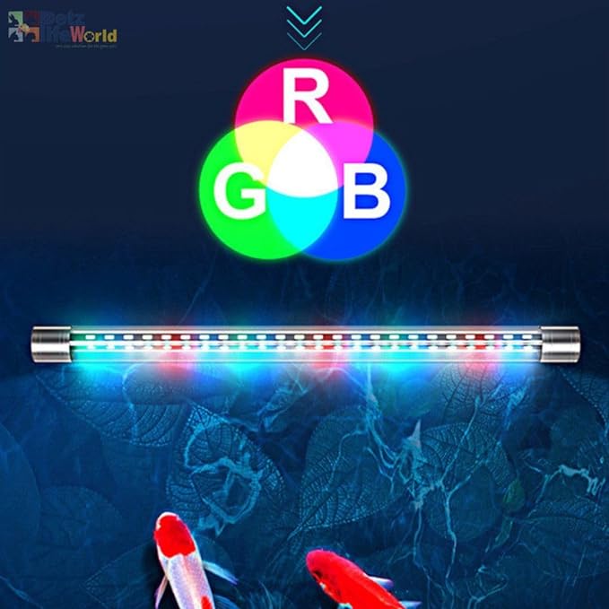 Nemo Submersible Colour Changing Double Row LED Light for Aquarium Fish Tank | WRGB | 3 Mode | Water Proof | Alluminium Case