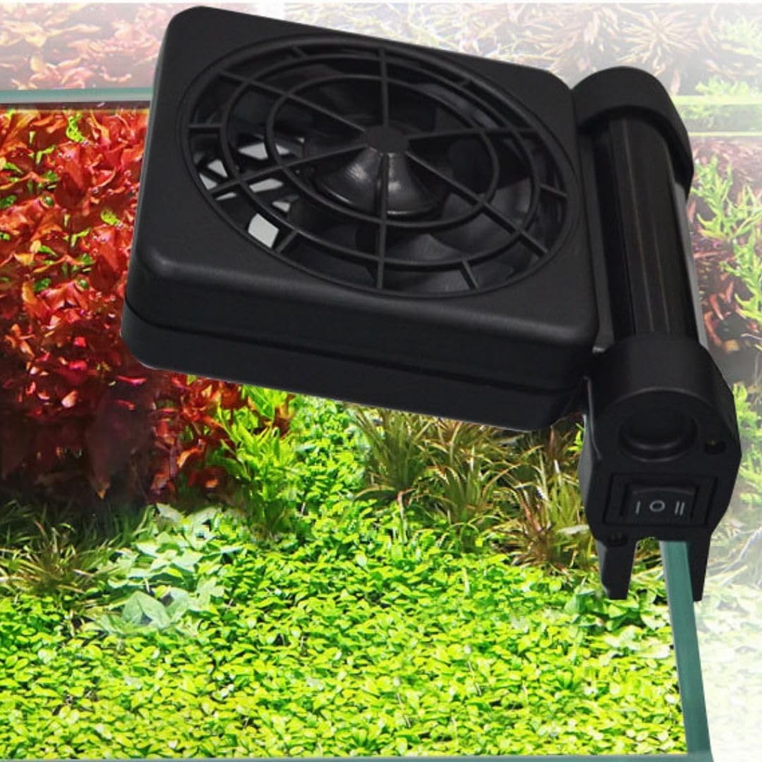 Petzlifeworld (Black) Single Head Fish Tank Cooling Fan System, 2 Wind Speed Adjustable Cooling Fan