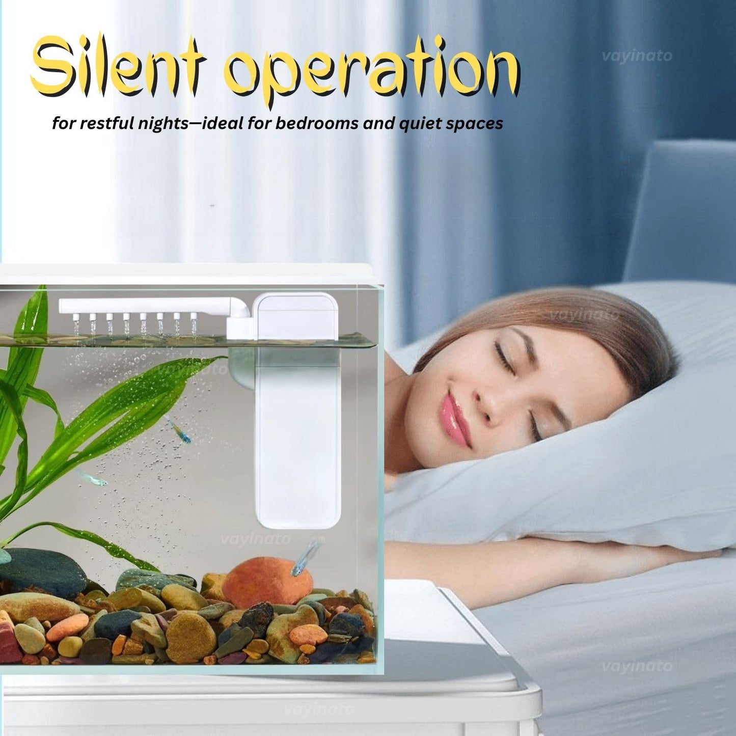 Petzlifeworld 3-in-1 Nano Waterfall Filter for Water Purification, Circulation, Oxygen