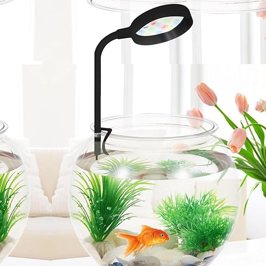 Petzlifeworld Ultra Mini Flexible Aquarium Fish Bowl Light 3Watts WRGB LED Light  | Suitable Only for Bowl and Mini Tank Upto 1 Feet