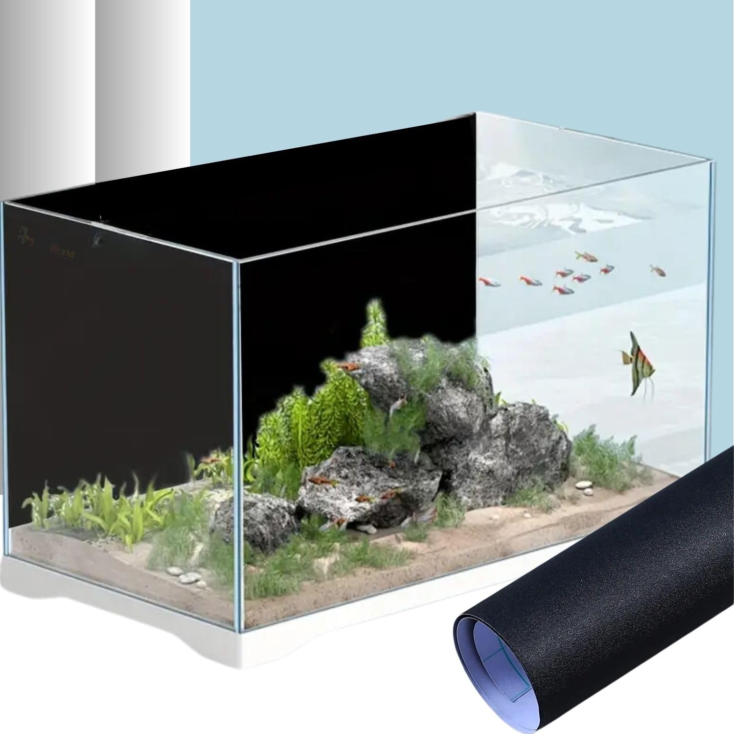 Step-by-step: install an aquarium background for nano tanks