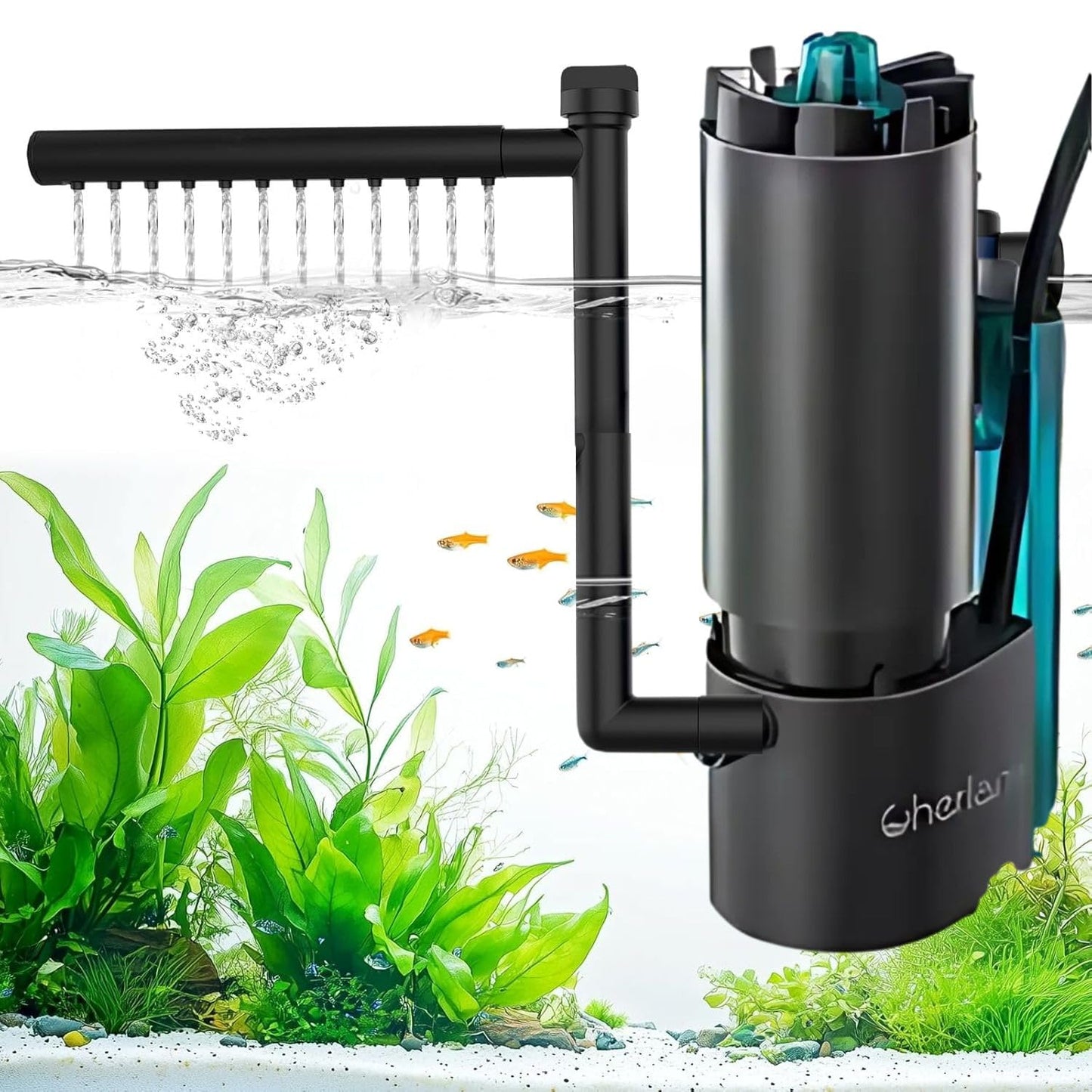 Cherlam 3W | 300L/Hr Aquarium Oil Film Processor with Waterfall Design