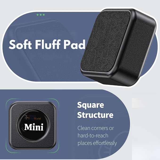 Petzlifeworld Aquarium (Black) Mini Square Magnetic Brush Fish Tank Glass Cleaner | Suitable for 6-8 MM Thickness Glass