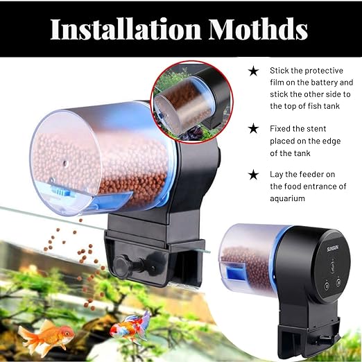 Sunsun Automatic Fish Feeder Intelligent Adjustable Timing (12Hrs and 24Hrs) (AK-01)