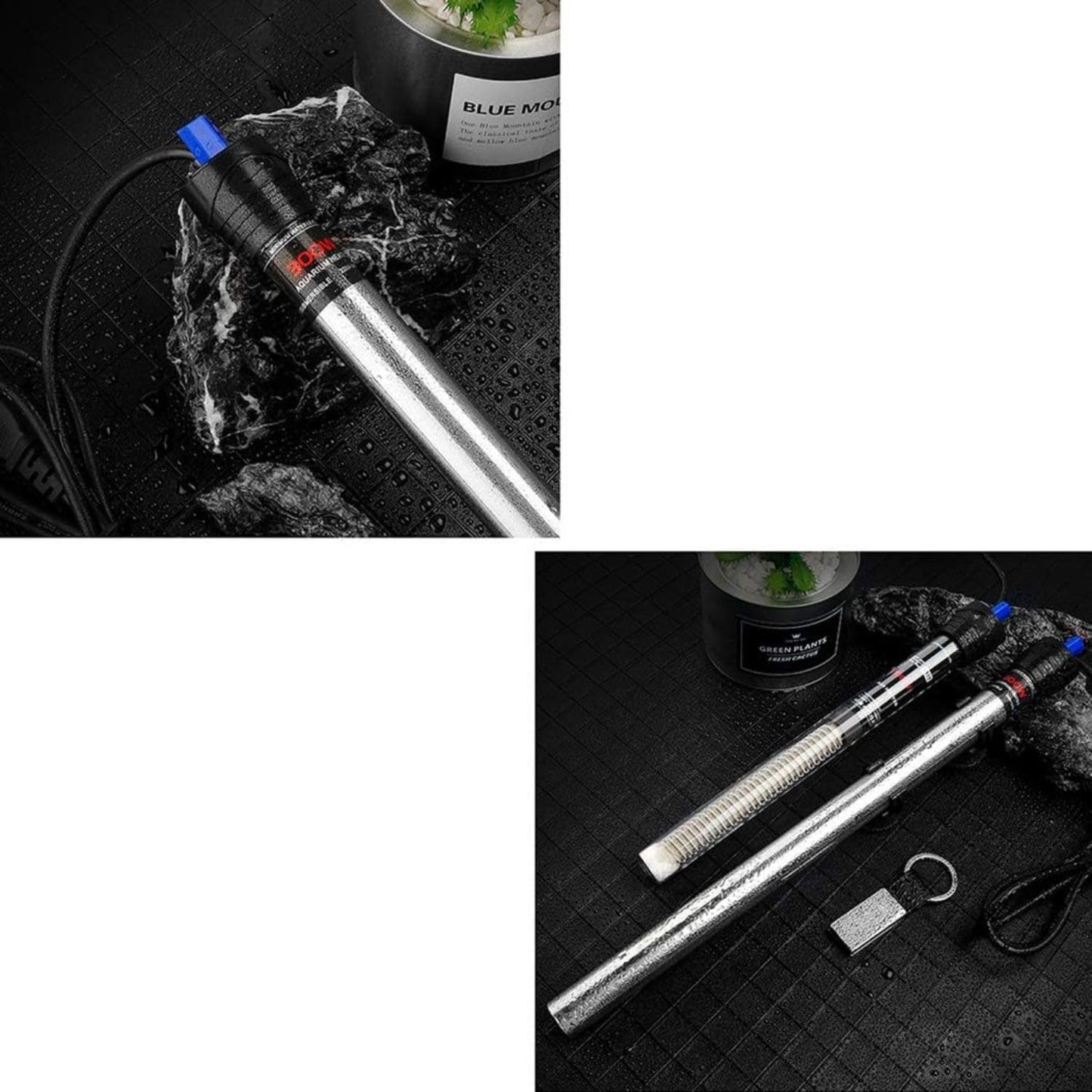 Petzlifeworld Stainless Steel Heater + Protective Cover Water Heater and Adjustable Temperature