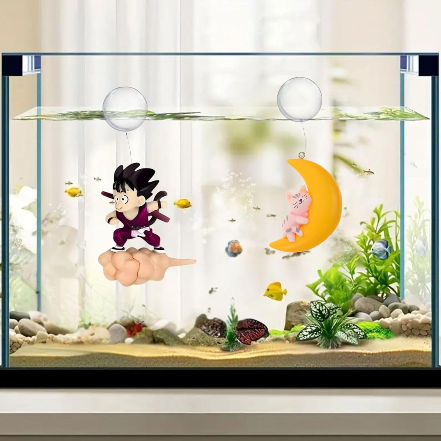 Petzlifeworld 2 Pcs Combo (Betta Leaf + Training Mirror) with Interactive Floating Ball
