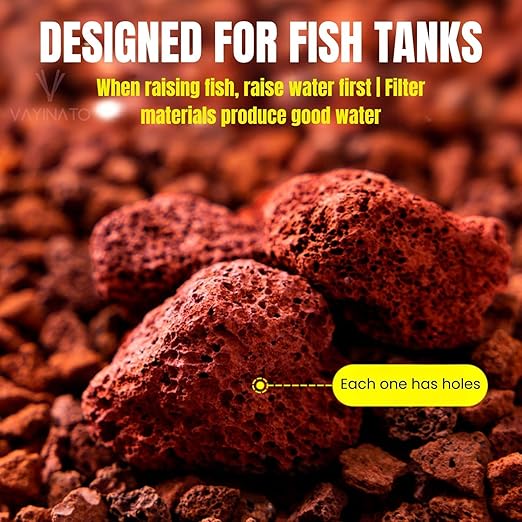 PetzLifeworld 10-15cm Natural Volcanic Red Lava Rocks – Premium Aquarium & Terrarium Decor, Filter Media & Landscaping Stones