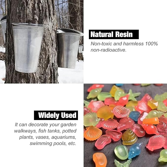 Petzlifeworld 74 Pcs Sea Creatures Shaped Luminous Stone for Fish Bowl, Garden, Ponds, Handmade Crafts - Can Glow in The Dark After Daily Exposure to Light