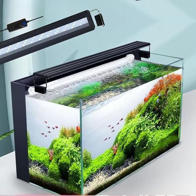 Petzlifeworld Aquarium LED Light (Blue+White), Single Color Mode LED Light Ultra Slim Black Light for Fresh & Salt Water Tank | Water Proof with Extendable Bracket