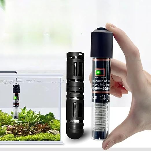 Bluepet Mini Intelligent Aquarium Heater with Auto Temperature Control 26°C | with Protective Guard | IP68 Waterproof | Auto Cut-Off & Dry-Burn Protection for Nano Tanks by petzlifeworld