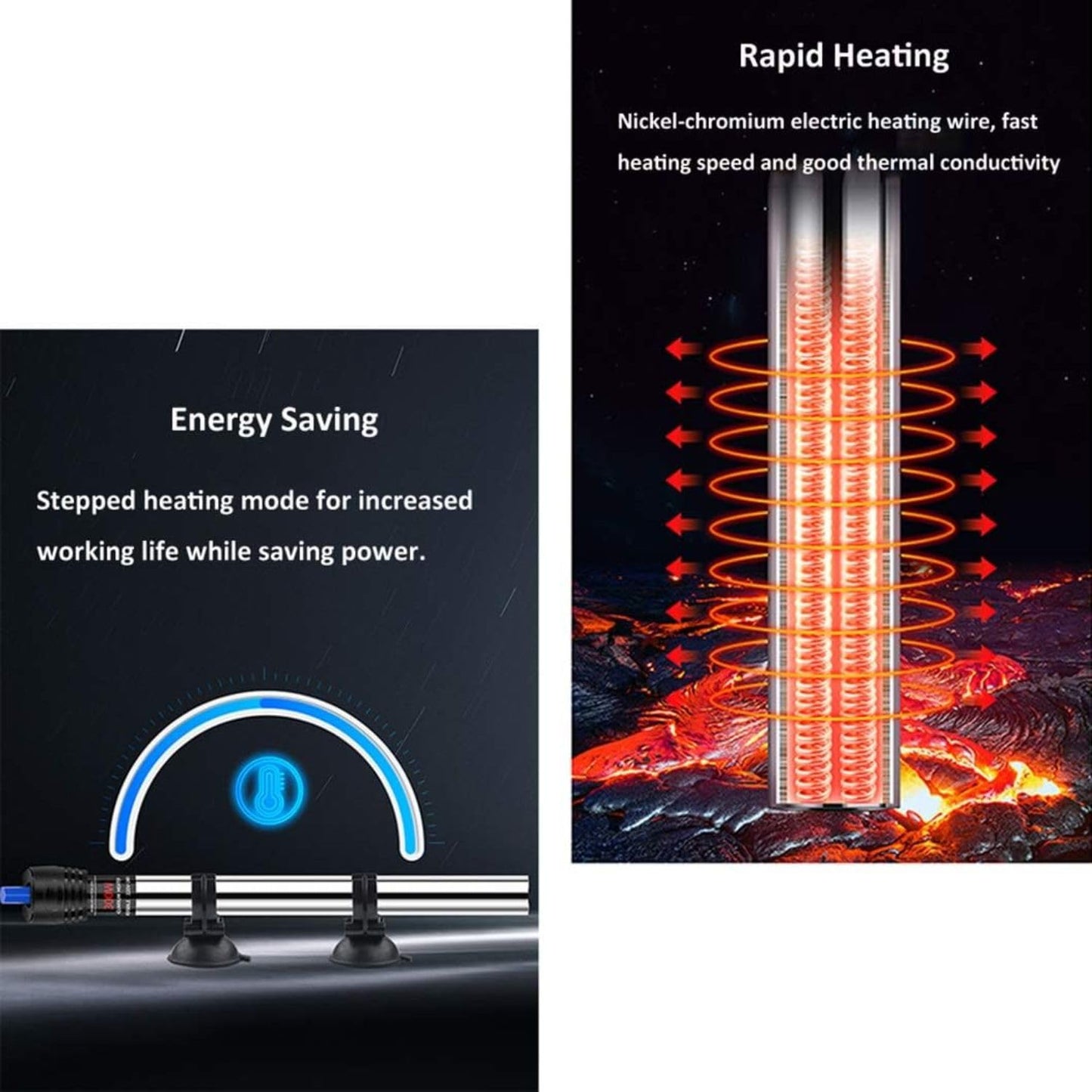 Petzlifeworld Stainless Steel Heater + Protective Cover Water Heater and Adjustable Temperature