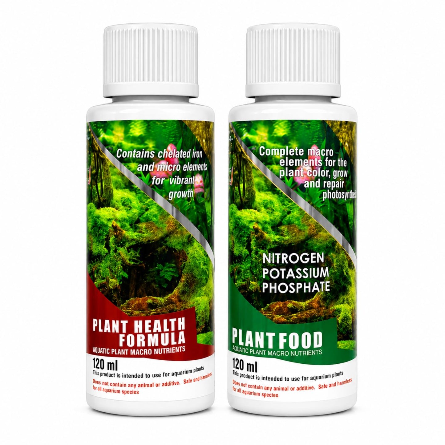 petzlifeworld Aquatic Remedies Aquarium Plants Fertiliser Combo, Plant Health Formula-120ML & Plant Food-120ML
