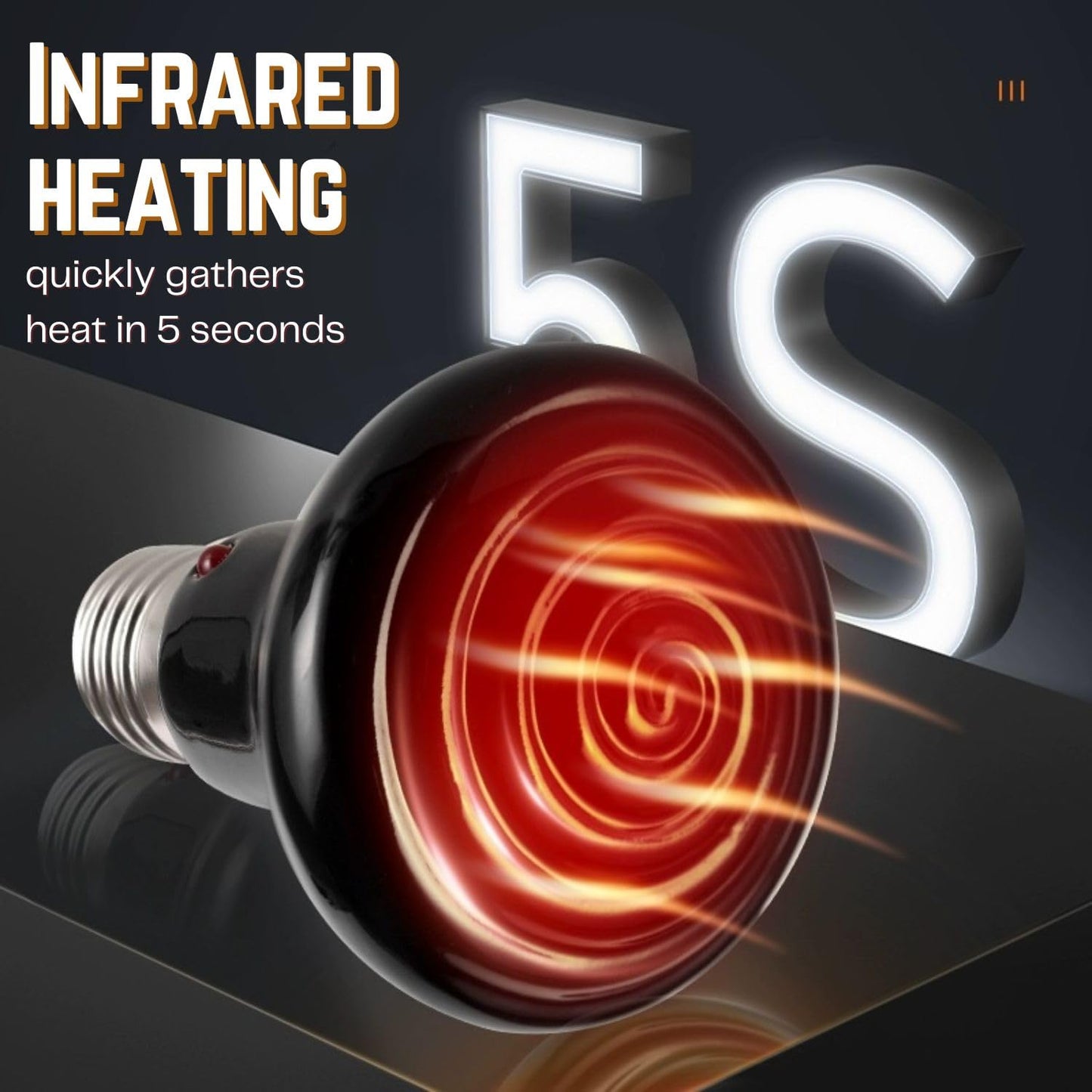 CLEEN Reptile Ceramic Heat Emitter Lamp | No-Light Heating Bulb
