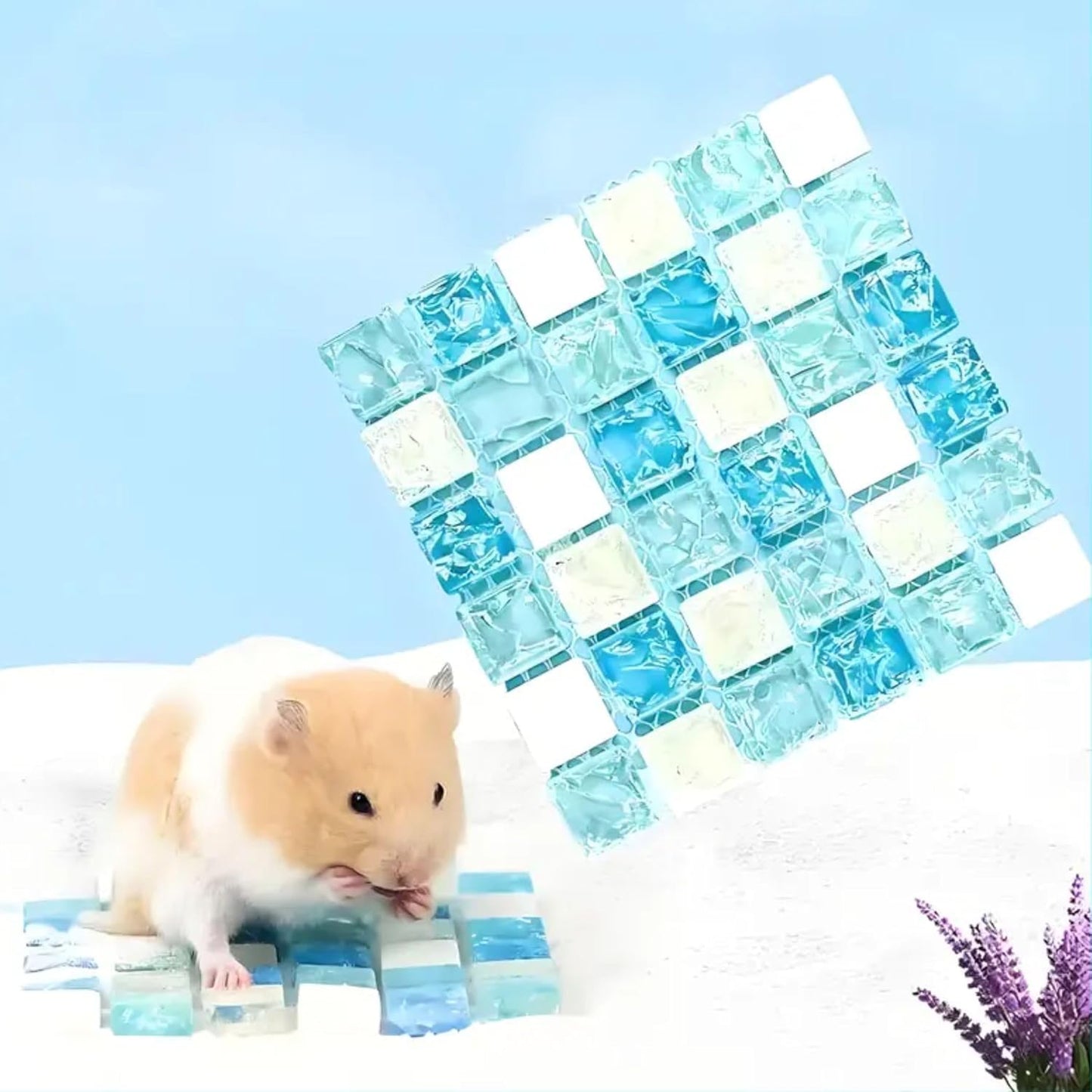 Petzlifeworld 1 Pcs (10*10 Cm) Crystal Mat Cooling Board for Hamsters & Rabbit